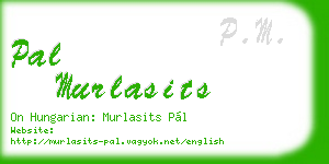 pal murlasits business card